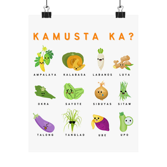 How Are You Emotional Veggies Poster Print